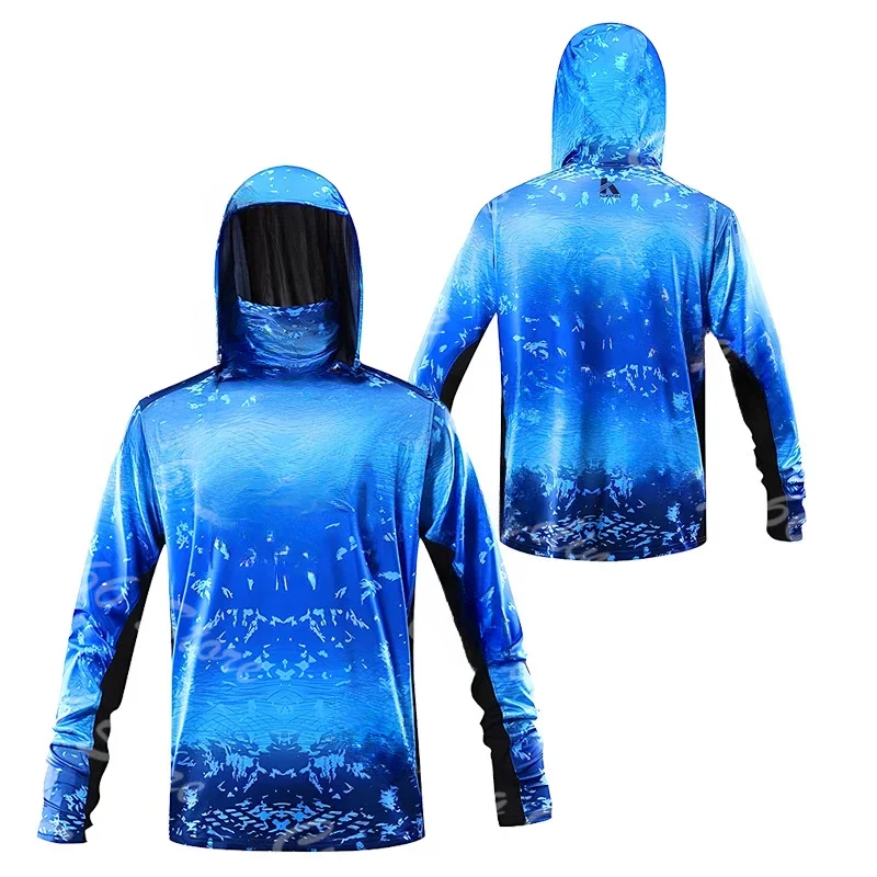 Fishing Shirt Uv Protection - Men 3D Print Hooded Fishing Shirt