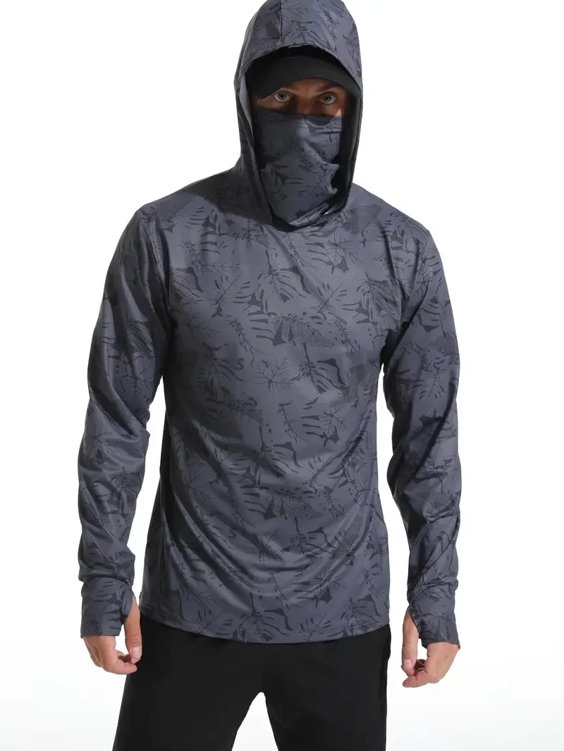 Fishing Shirt Hooded Men Fishi - Fishing Mask Sun Protection 评论和价格