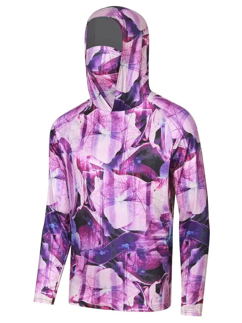 Fishing Shirt Hooded Men Fishi - Fishing Mask Sun Protection 评论和价格