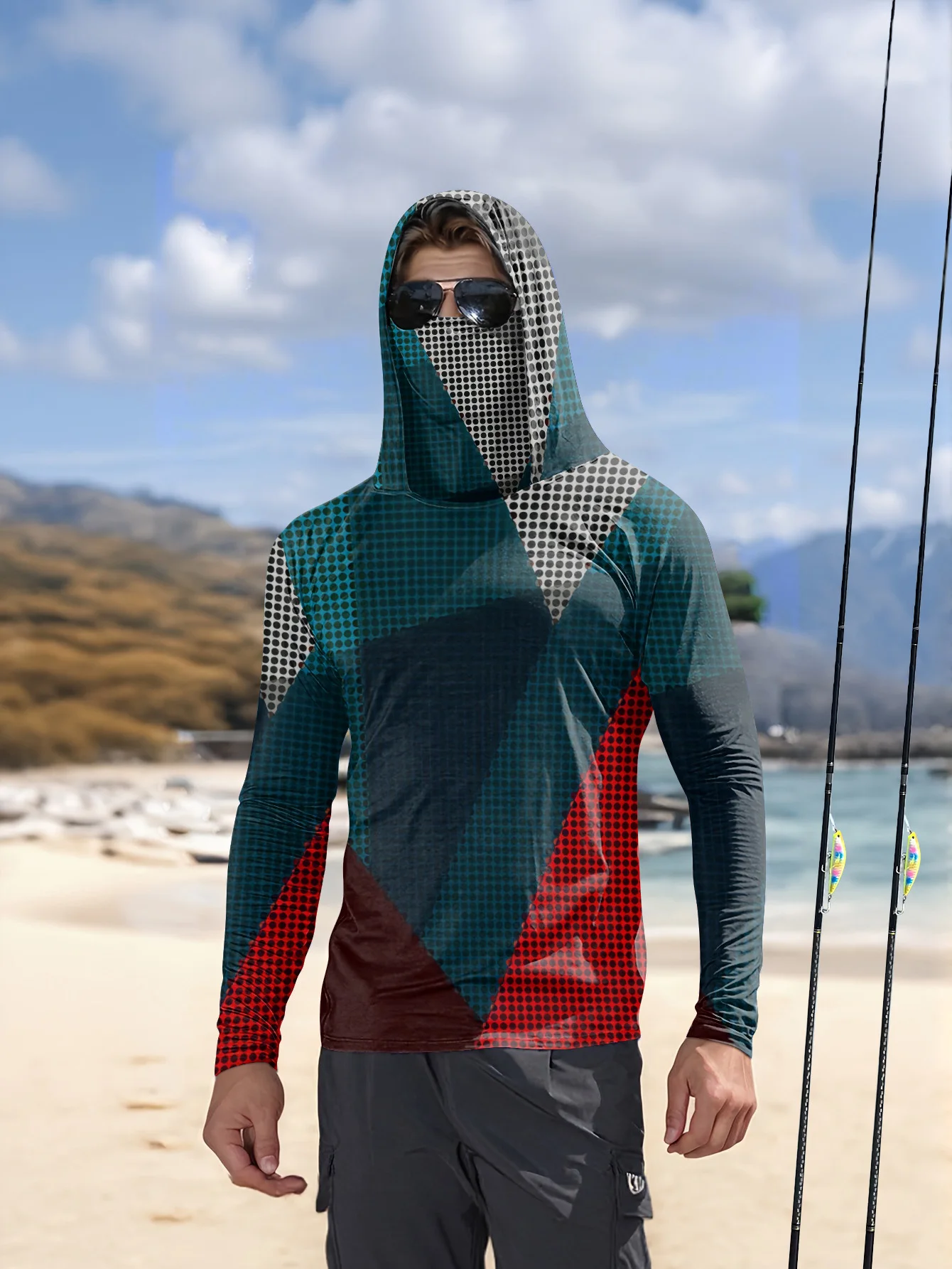 Fishing Hoodie Men Long Sleeve - Fishing Shirt Uv Protection 评论和价格